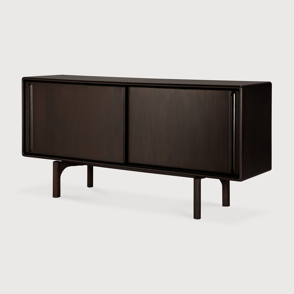 Flow Sideboard | Varnished Mahogany | Rose Brown | 2 Sliding Doors | 66" X 18"