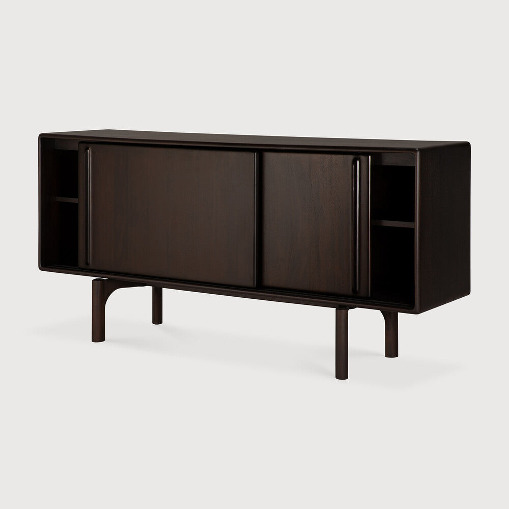 Flow Sideboard | Varnished Mahogany | Rose Brown | 2 Sliding Doors | 66" X 18"