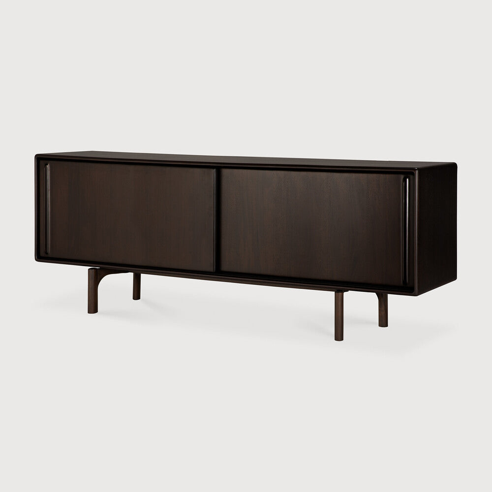 Flow Sideboard | Varnished Mahogany | Rose Brown | 2 Sliding Doors | 88" X 18"