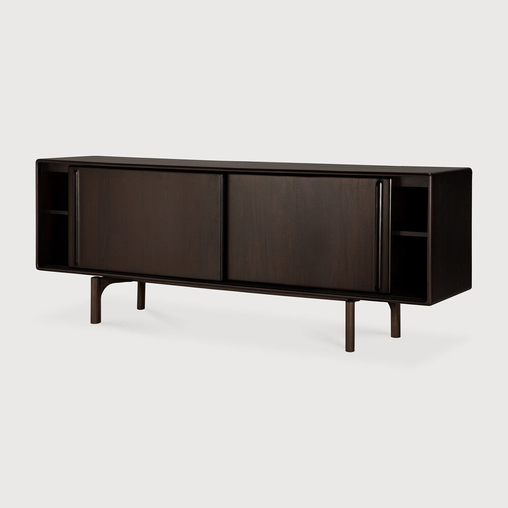 Flow Sideboard | Varnished Mahogany | Rose Brown | 2 Sliding Doors | 88" X 18"