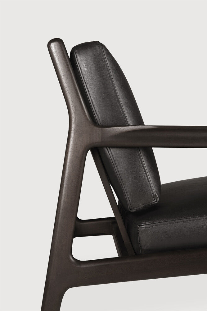 Jack Lounge Chair | Varnished Mahogany | Dark Brown | Carbone Leather