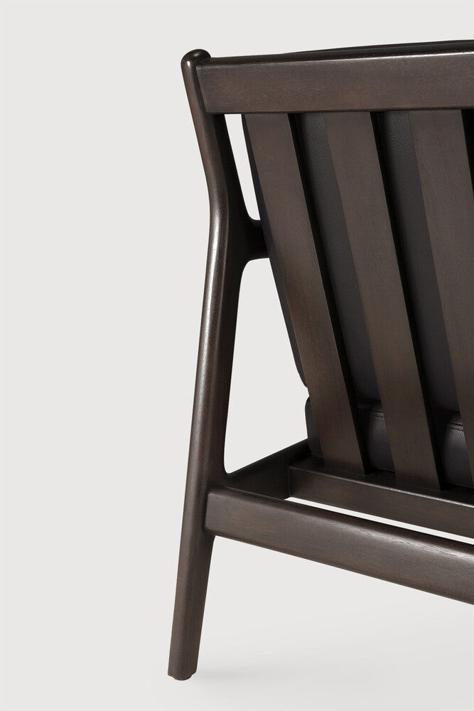 Jack Lounge Chair | Varnished Mahogany | Dark Brown | Carbone Leather