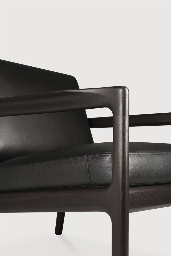 Jack Lounge Chair | Varnished Mahogany | Dark Brown | Carbone Leather