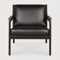 Jack Lounge Chair | Varnished Mahogany | Dark Brown | Carbone Leather