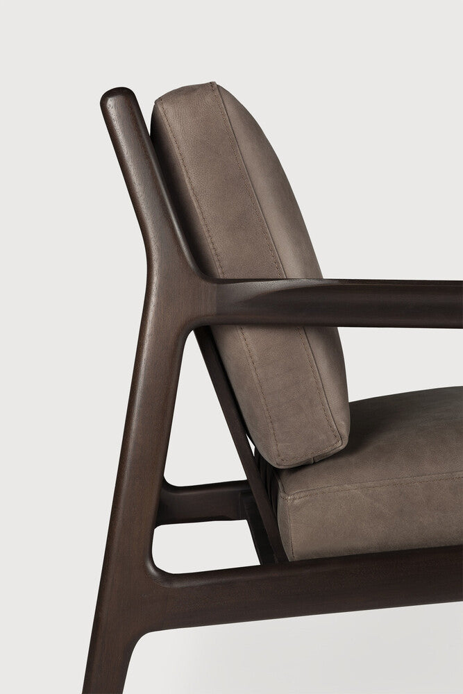 Jack Lounge Chair | Varnished Mahogany | Dark Brown | Terra Nubuck Leather