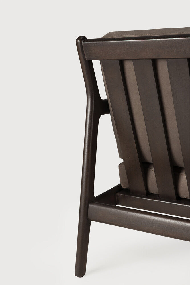 Jack Lounge Chair | Varnished Mahogany | Dark Brown | Terra Nubuck Leather