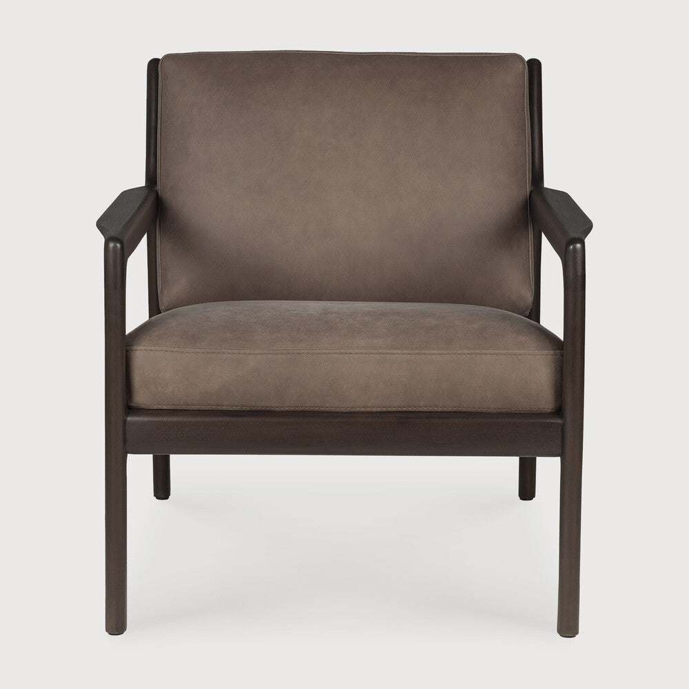 Jack Lounge Chair | Varnished Mahogany | Dark Brown | Terra Nubuck Leather