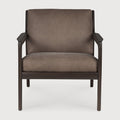 Jack Lounge Chair | Varnished Mahogany | Dark Brown | Terra Nubuck Leather