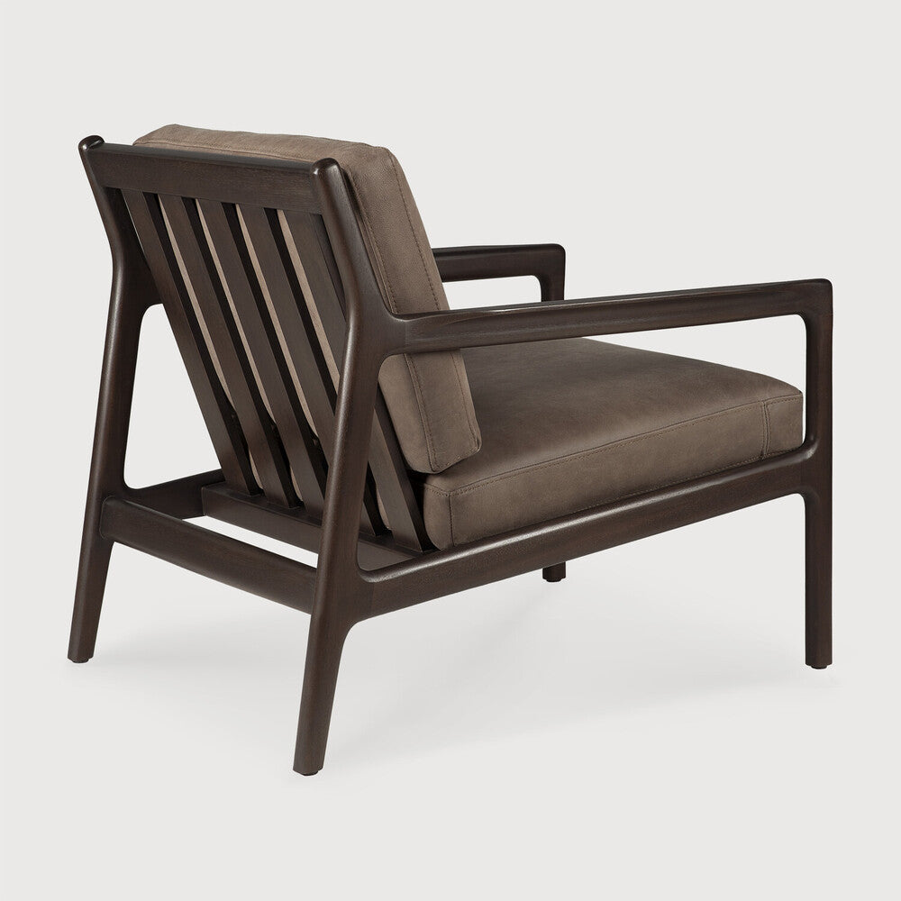 Jack Lounge Chair | Varnished Mahogany | Dark Brown | Terra Nubuck Leather