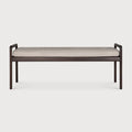 Jack Bench | Varnished Mahogany | Dark Brown | Ivory Fabric
