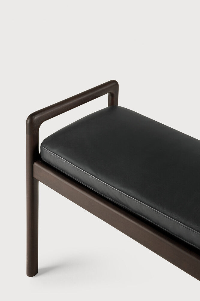 Jack Bench | Varnished Mahogany | Dark Brown | Carbone Leather