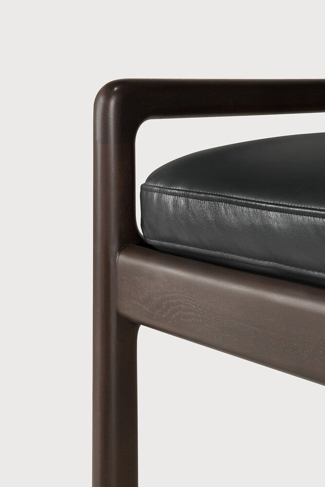 Jack Bench | Varnished Mahogany | Dark Brown | Carbone Leather