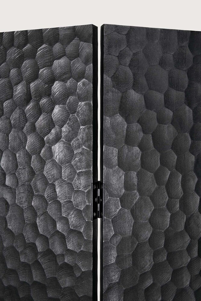 Chopped Room Divider | Varnished Mahogany | Black