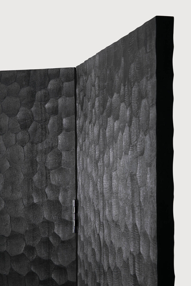 Chopped Room Divider | Varnished Mahogany | Black