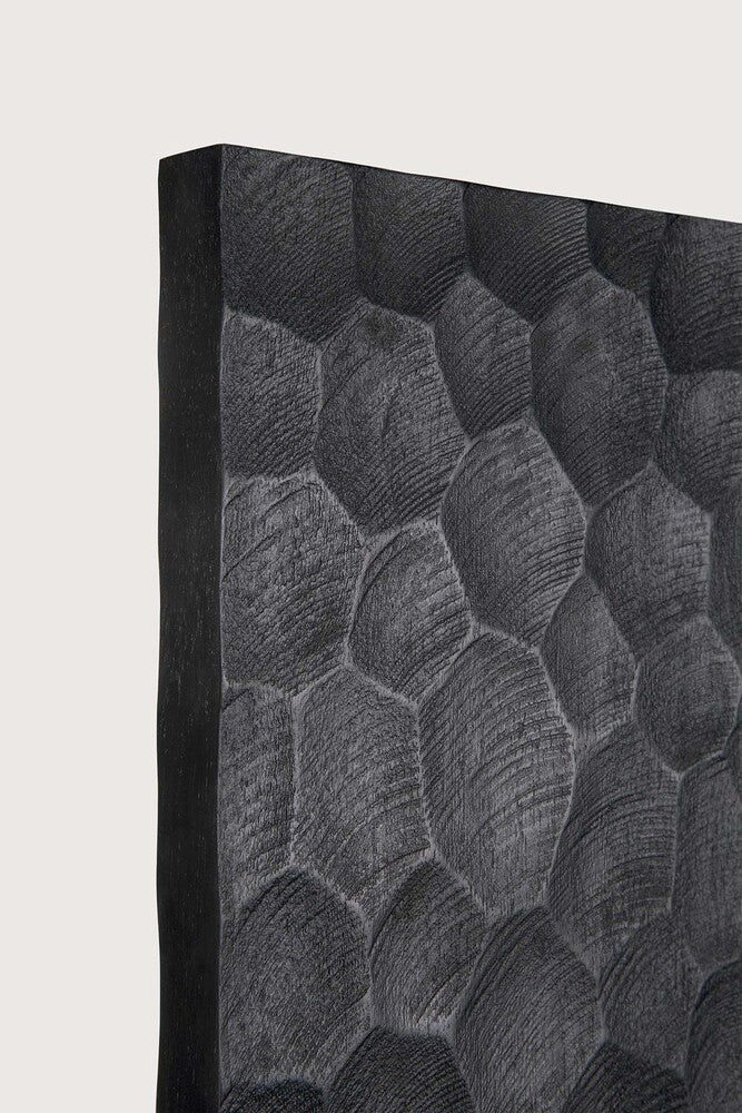 Chopped Room Divider | Varnished Mahogany | Black