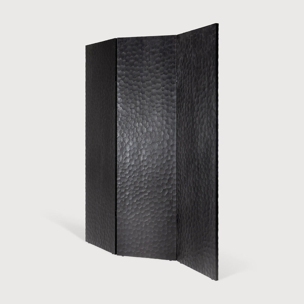 Chopped Room Divider | Varnished Mahogany | Black
