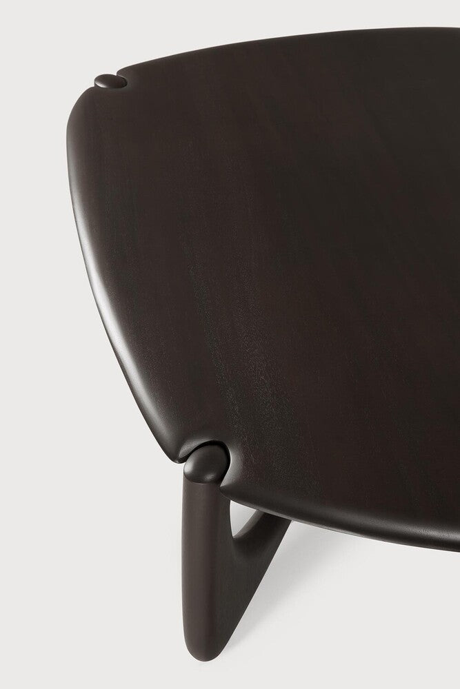 Pi Coffee Table | Varnished Mahogany | Dark Brown | Pebble Shape