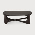 Pi Coffee Table | Varnished Mahogany | Dark Brown | Pebble Shape