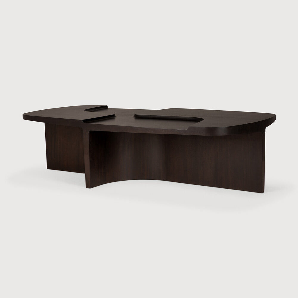 Brutalist Coffee Table | Varnished Mahogany | Rose Brown | Rectangular