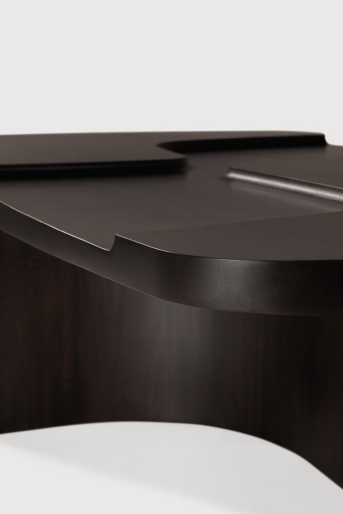Brutalist Coffee Table | Varnished Mahogany | Rose Brown | Rectangular