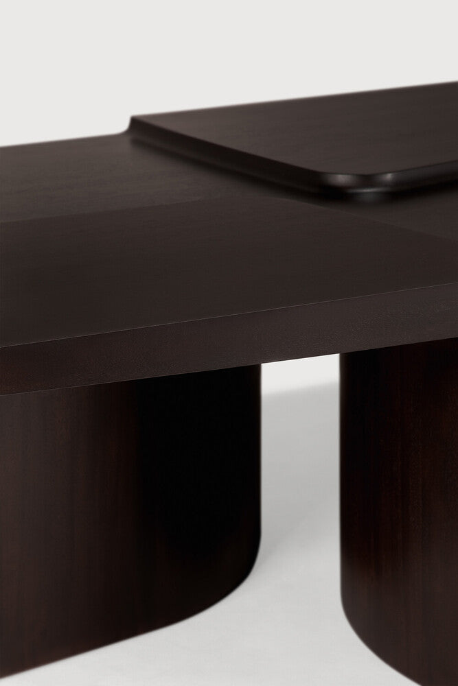 Brutalist Coffee Table | Varnished Mahogany | Rose Brown | Rectangular