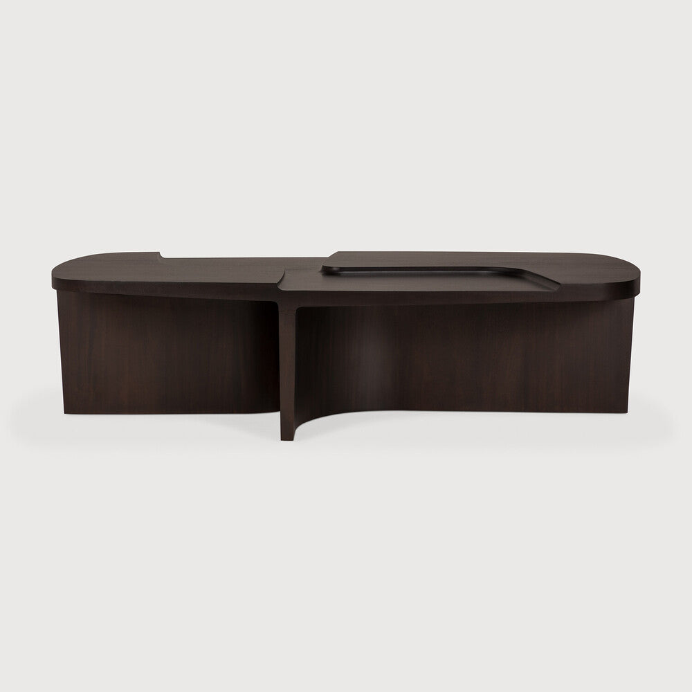 Brutalist Coffee Table | Varnished Mahogany | Rose Brown | Rectangular