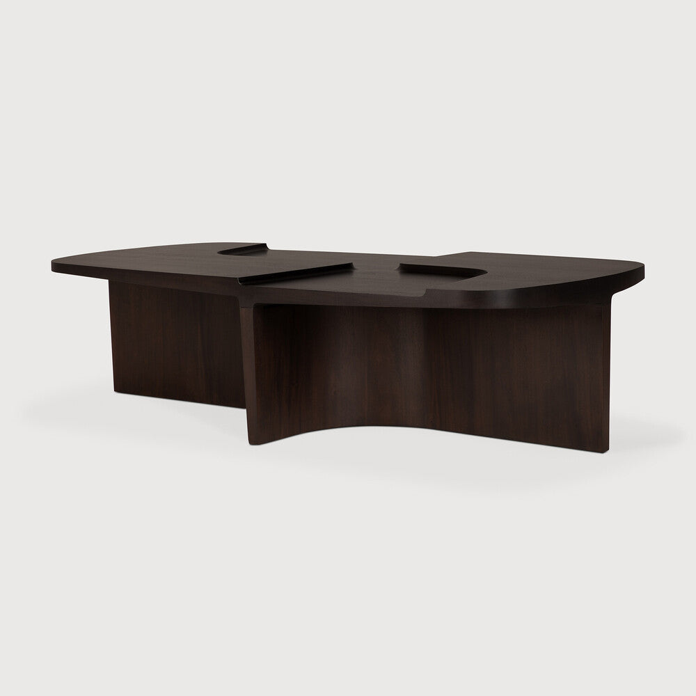 Brutalist Coffee Table | Varnished Mahogany | Rose Brown | Rectangular