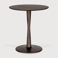 Torsion Dining Table | Varnished Oak | Brown | Round | 28" X 28"