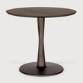 Torsion Dining Table | Varnished Oak | Brown | Round | 35" X 35"