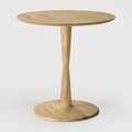 Torsion Dining Table | Varnished Oak | Round | Low Height | 28" X 28"