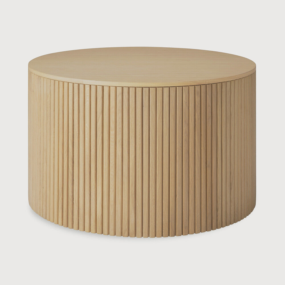 Roller Max Coffee Table | Oak | Round | Removable Cover | 24" X 24"