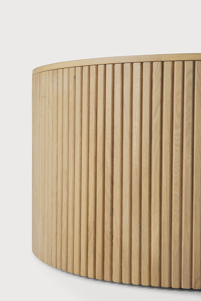 Roller Max Coffee Table | Oak | Round | Removable Cover | 24" X 24"