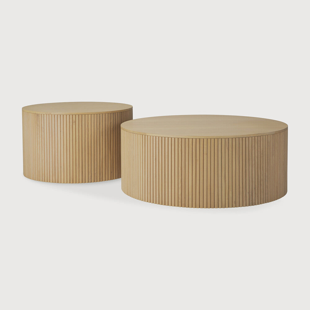 Roller Max Coffee Table | Oak | Round | Removable Cover | 31" X 31"