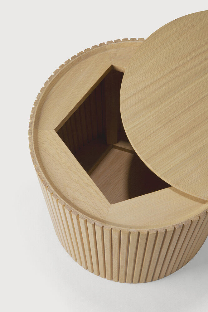 Roller Max Side Table | Oak | Round | Removable Cover