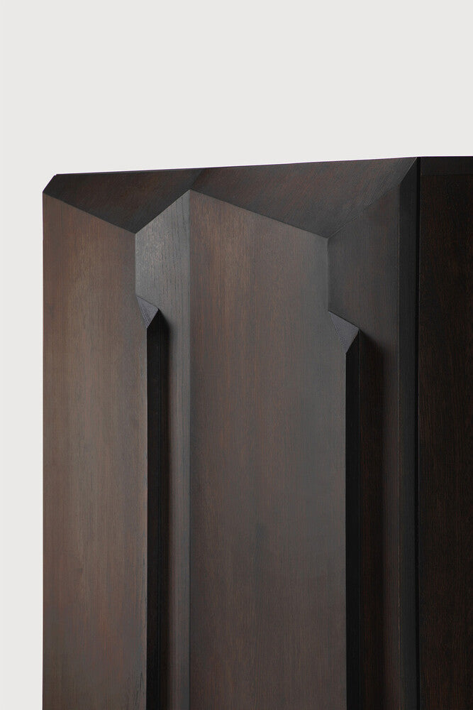 Stairs Cupboard | Varnished Oak | Brown | 2 Doors