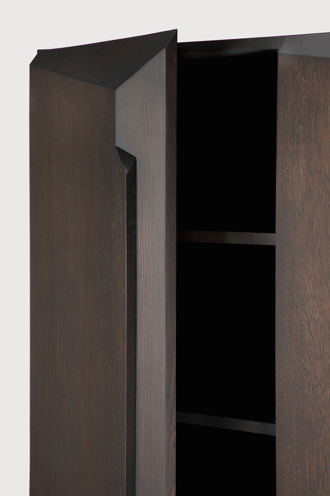 Stairs Cupboard | Varnished Oak | Brown | 2 Doors