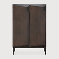 Stairs Cupboard | Varnished Oak | Brown | 2 Doors
