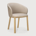 Unda Dining Chair | Varnished Oak | Salt Fabric
