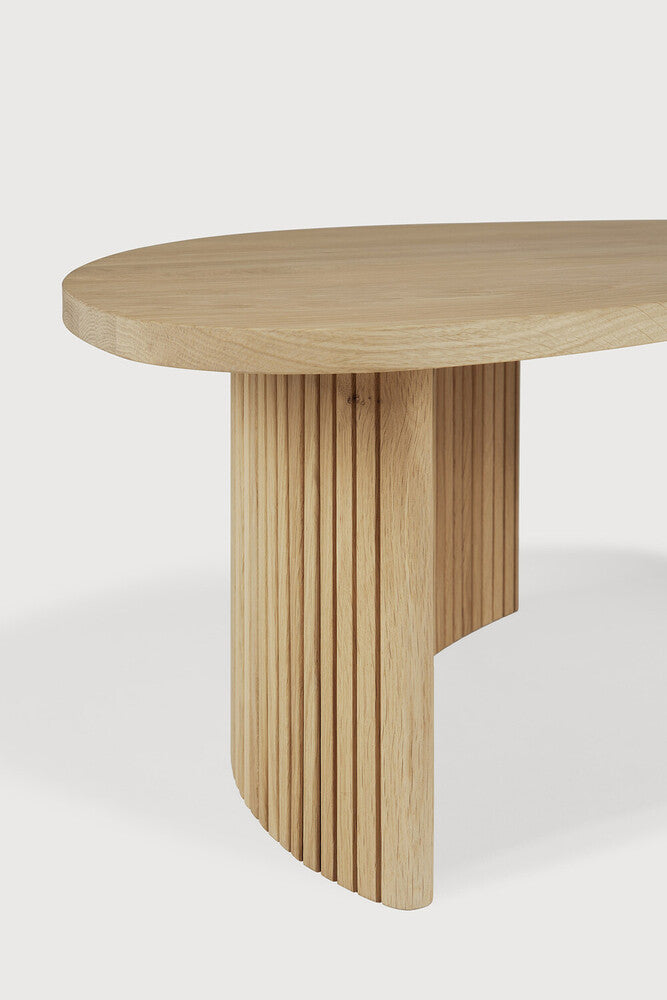 Boomerang Coffee Table | Oak | Pebble Shape | 35" X 24"