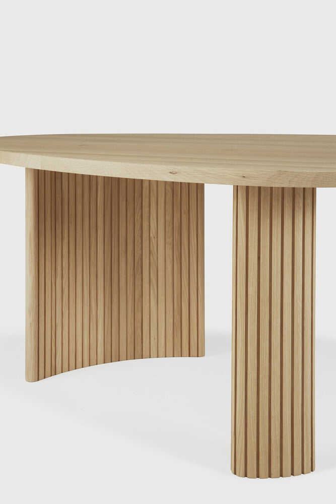 Boomerang Coffee Table | Oak | Pebble Shape | 50" X 29"