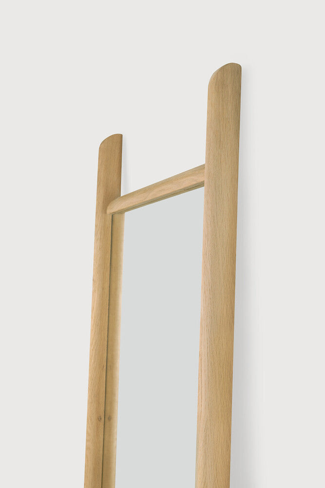 Pi Floor Mirror | Oak Frame | Rectangular | 22" X 2"