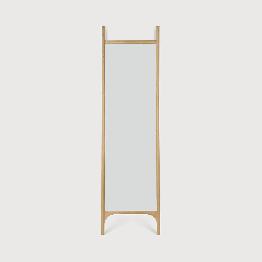 Pi Floor Mirror | Oak Frame | Rectangular | 22" X 2"