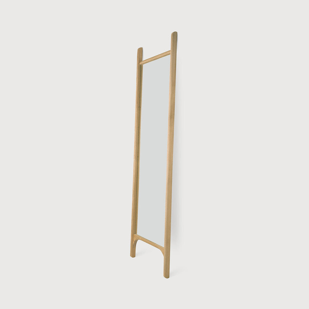 Pi Floor Mirror | Oak Frame | Rectangular | 22" X 2"