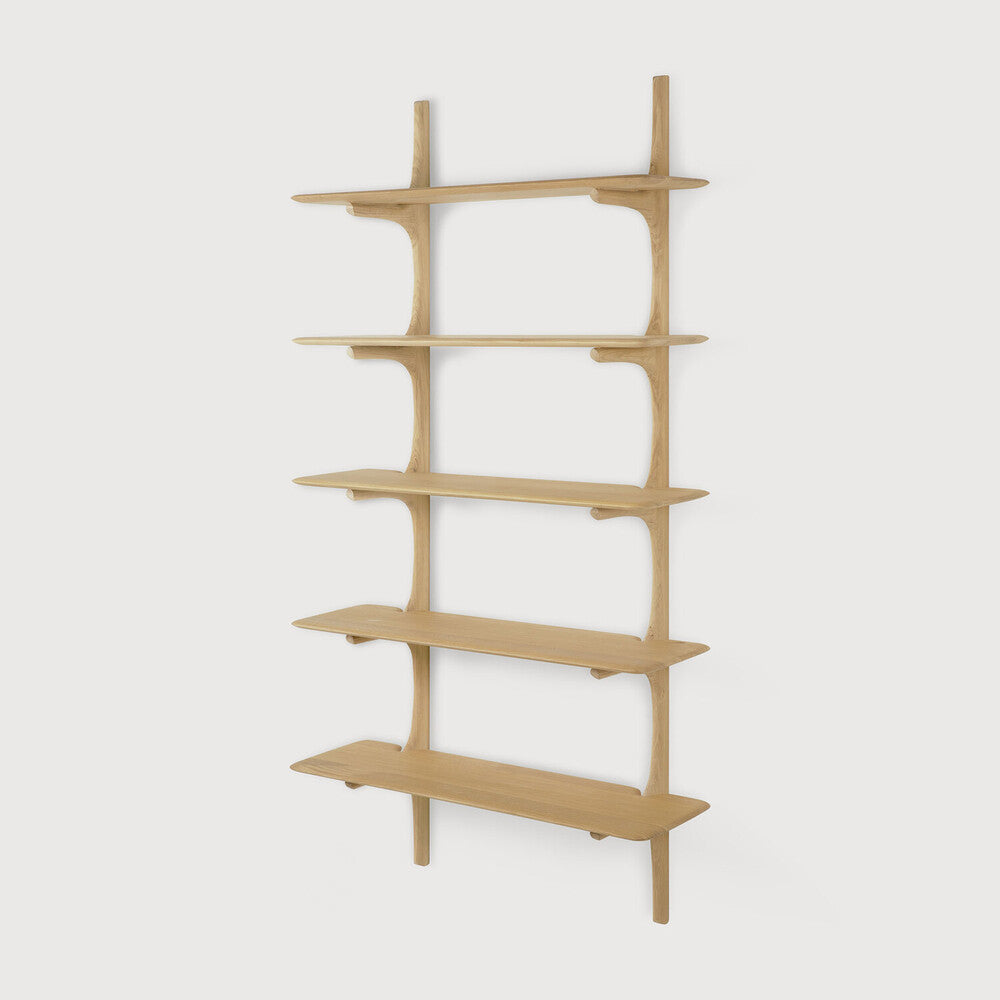 Pi Wall Shelf | Oak | 5 Shelves