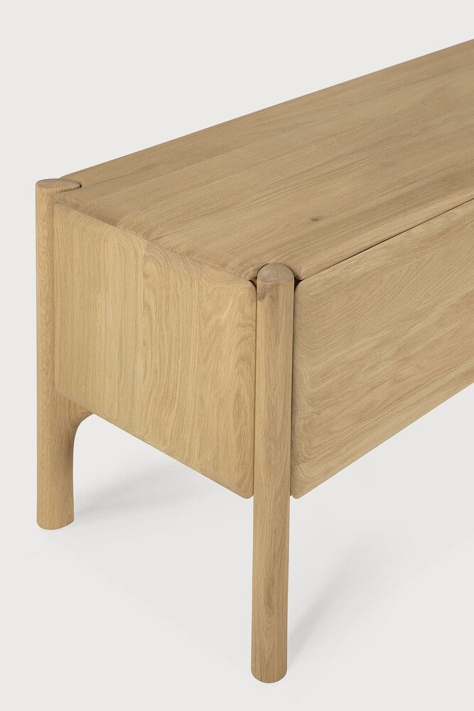 Pi Tv Cupboard | Oak | 1 Flip|Down Door | 1 Drawer