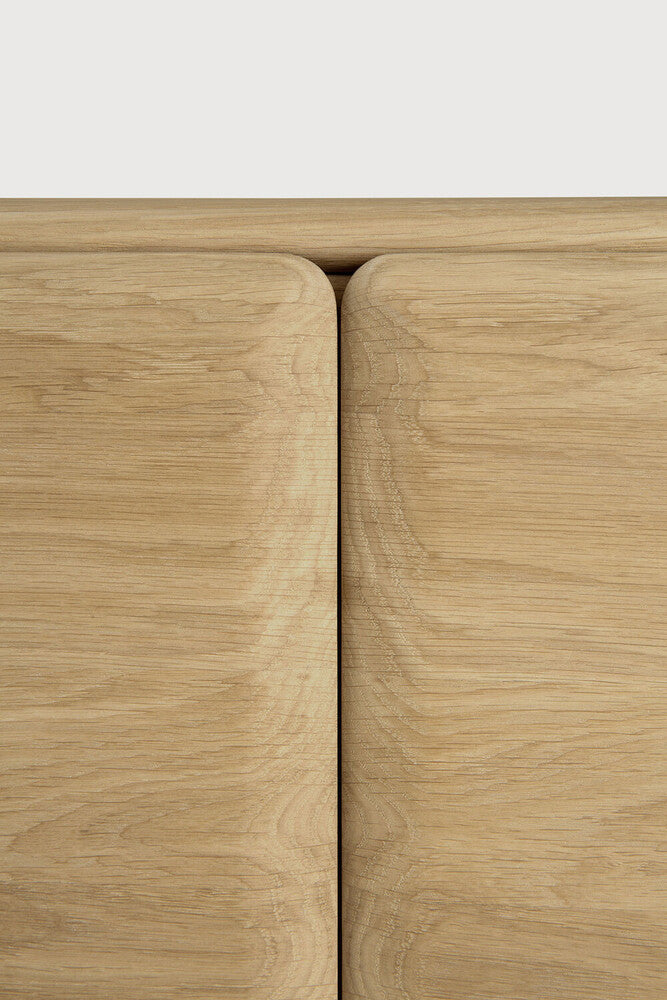 Pi Tv Cupboard | Oak | 1 Flip|Down Door | 2 Drawers