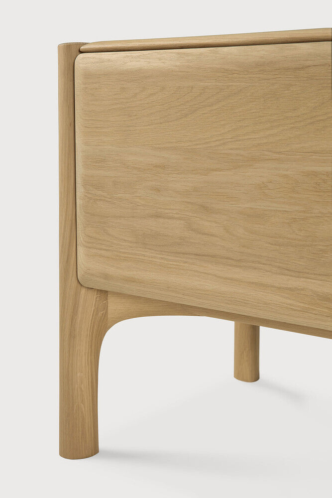 Pi Tv Cupboard | Oak | 1 Flip|Down Door | 2 Drawers