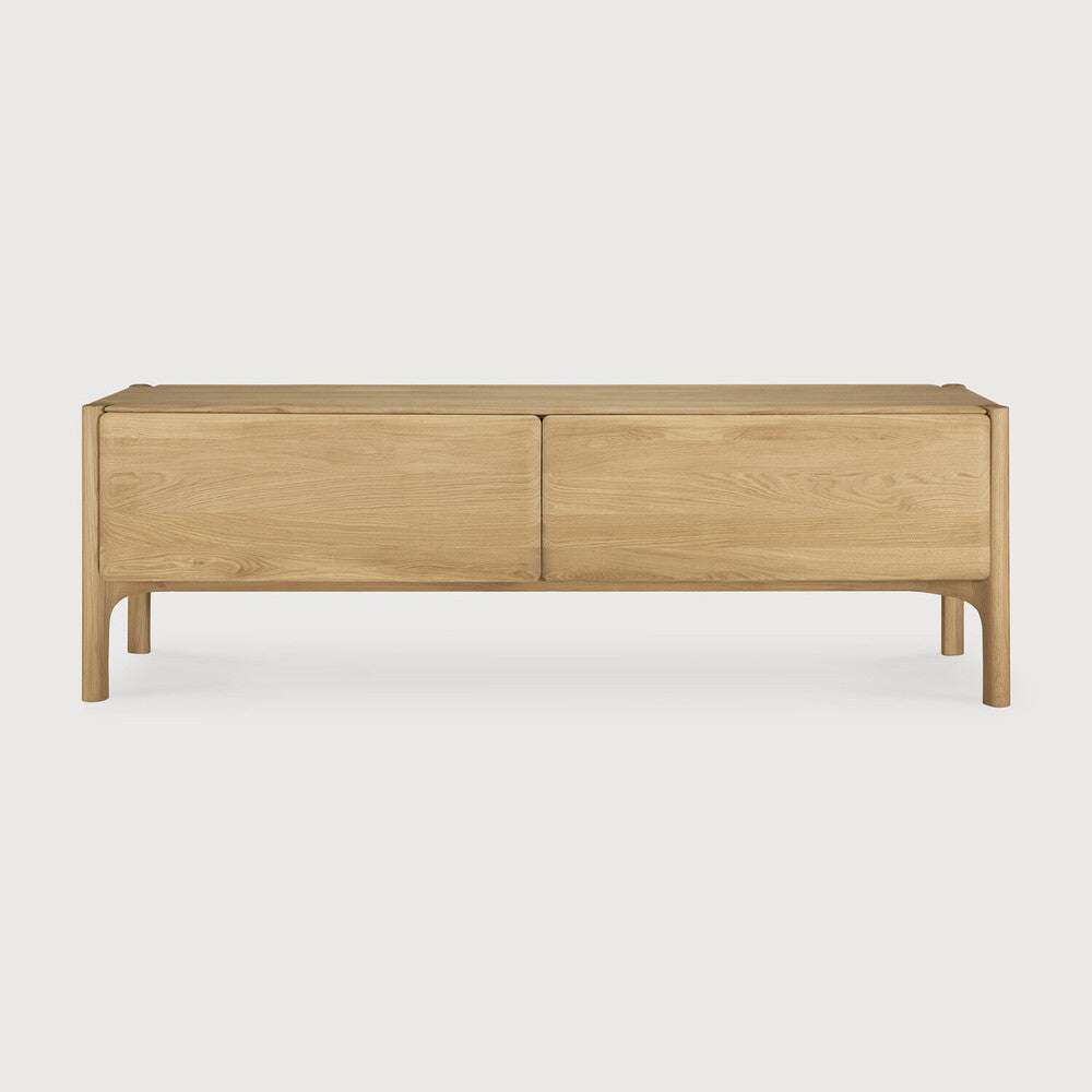 Pi Tv Cupboard | Oak | 1 Flip|Down Door | 1 Drawer