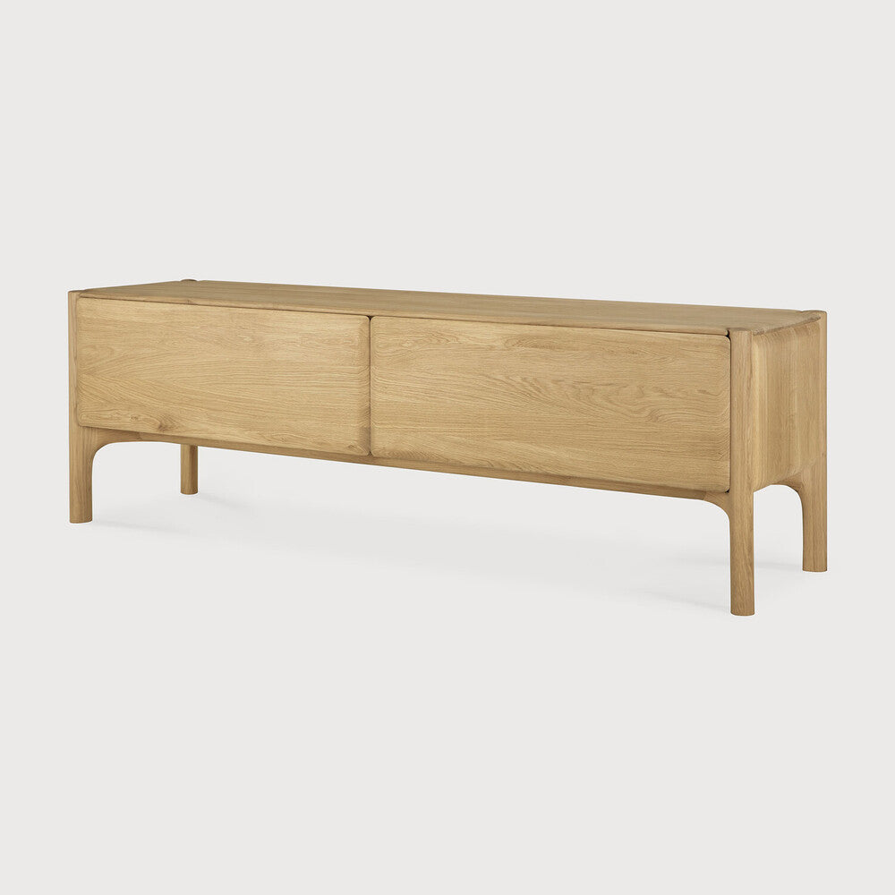 Pi Tv Cupboard | Oak | 1 Flip|Down Door | 1 Drawer