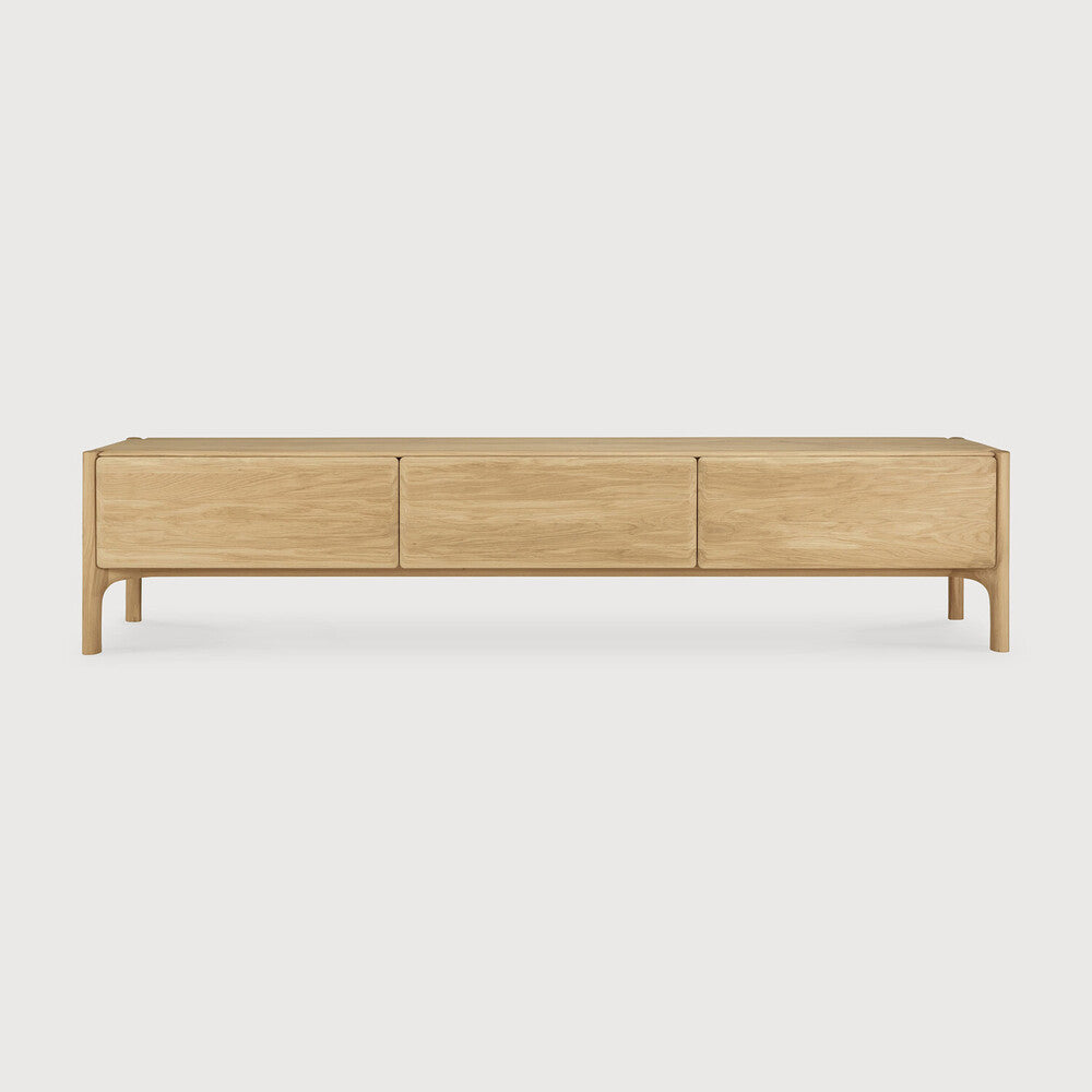 Pi Tv Cupboard | Oak | 1 Flip|Down Door | 2 Drawers